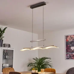 Suspension Bolonda LED Nickel mat, 3 lumières