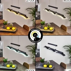 Suspension Bolonda LED Noir, 3 lumières