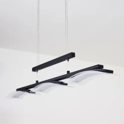 Suspension Bolonda LED Noir, 3 lumières