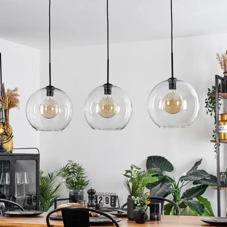 Suspension Boules 30 cm Koyoto Clair, 3 lumières