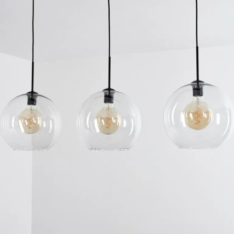Suspension Boules 30 cm Koyoto Clair, 3 lumières