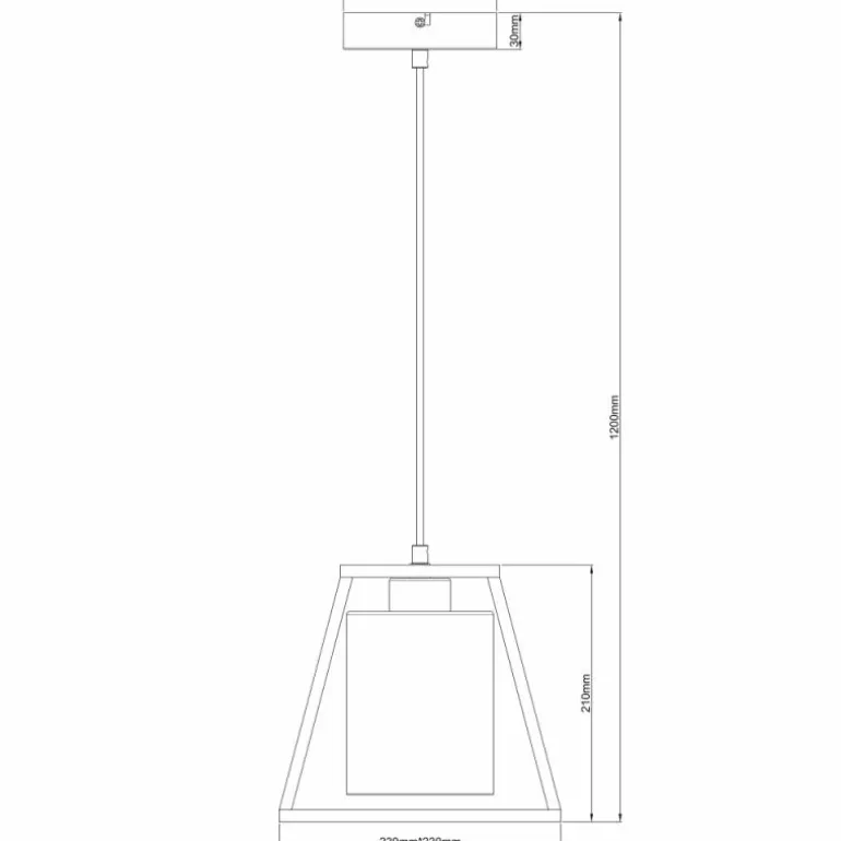 Suspension Brilliant Giseh Noir, 1 lumière