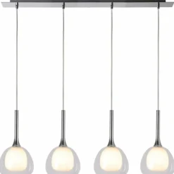 Suspension Brilliant Hadan Chrome, 4 lumières