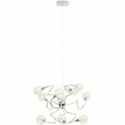 Suspension Brilliant Joya Chrome, 9 lumières