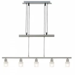 Suspension Brilliant Leuchten Lea Blanc, 5 lumières