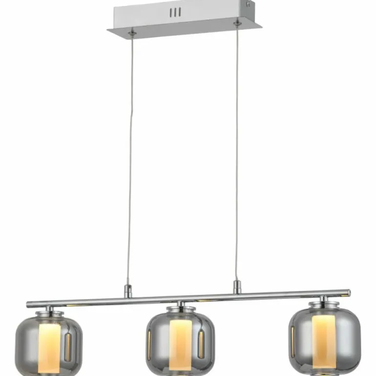 Suspension Brilliant Rafa LED Chrome, 3 lumières