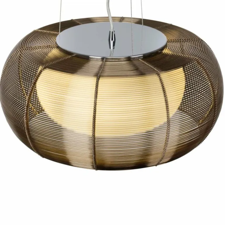 Suspension Brilliant Relax Bronze, Chrome, 2 lumières