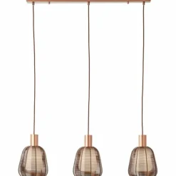 Suspension Brilliant Wallace Moka, 3 lumières