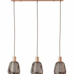 Suspension Brilliant Wallace Moka, 3 lumières