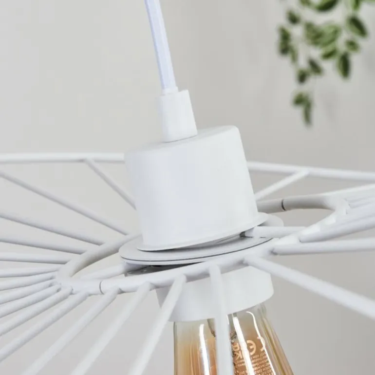 Suspension Cacor Blanc, 1 lumière