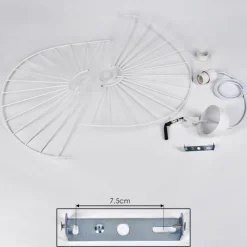 Suspension Cacor Blanc, 1 lumière