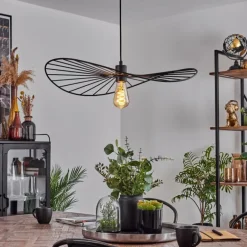 Suspension Cacor Noir, 1 lumière