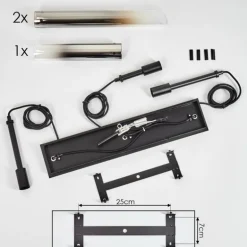 Suspension Caimitte Clair, Fumé, 3 lumières
