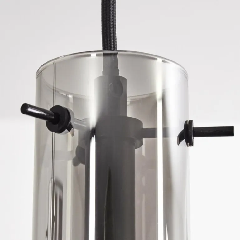 Suspension Caimitte Clair, Fumé, 3 lumières