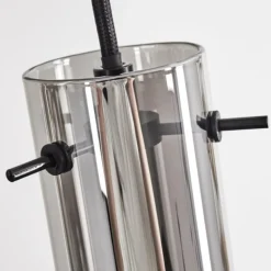 Suspension Caimitte Clair, Fumé, 4 lumières