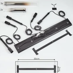 Suspension Caimitte Clair, Fumé, 5 lumières