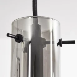 Suspension Caimitte Clair, Fumé, 5 lumières