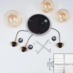 Suspension Calapa Laiton, 3 lumières