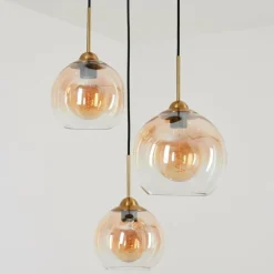 Suspension Calapa Laiton, 3 lumières