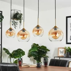 Suspension Calapa Laiton, 4 lumières