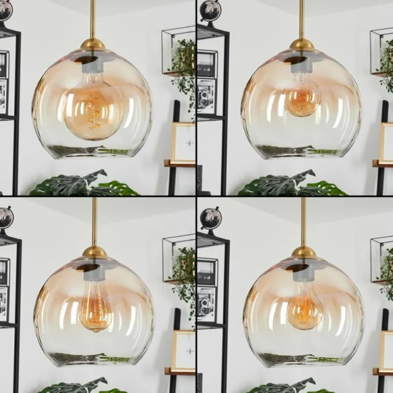 Suspension Calapa Laiton, 6 lumières