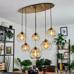 Suspension Calapa Laiton, 6 lumières