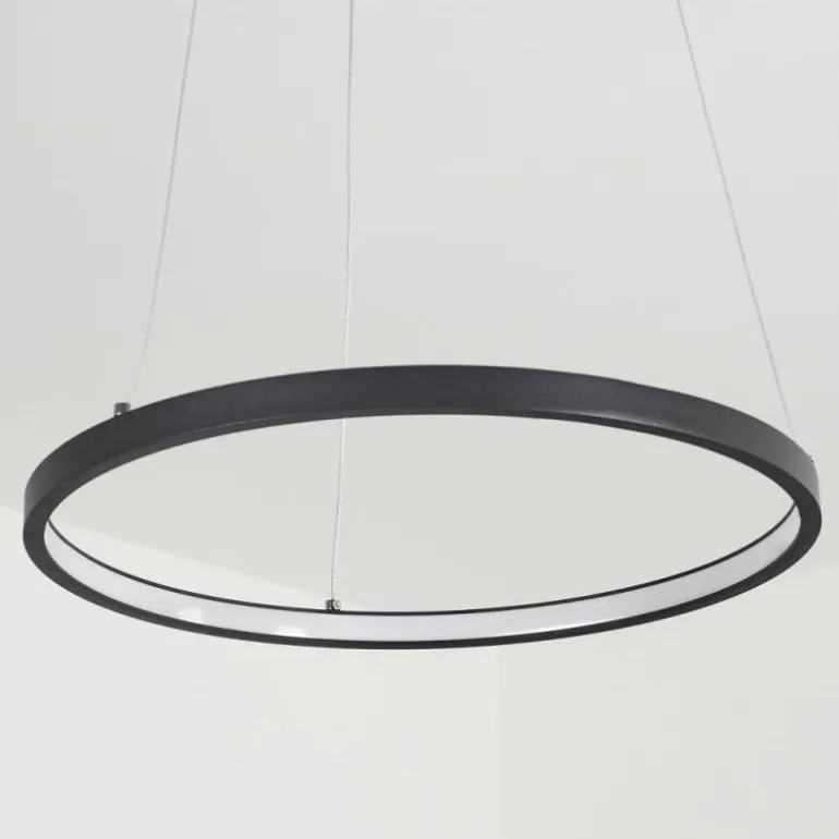 Suspension Calcium LED Noir, 1 lumière