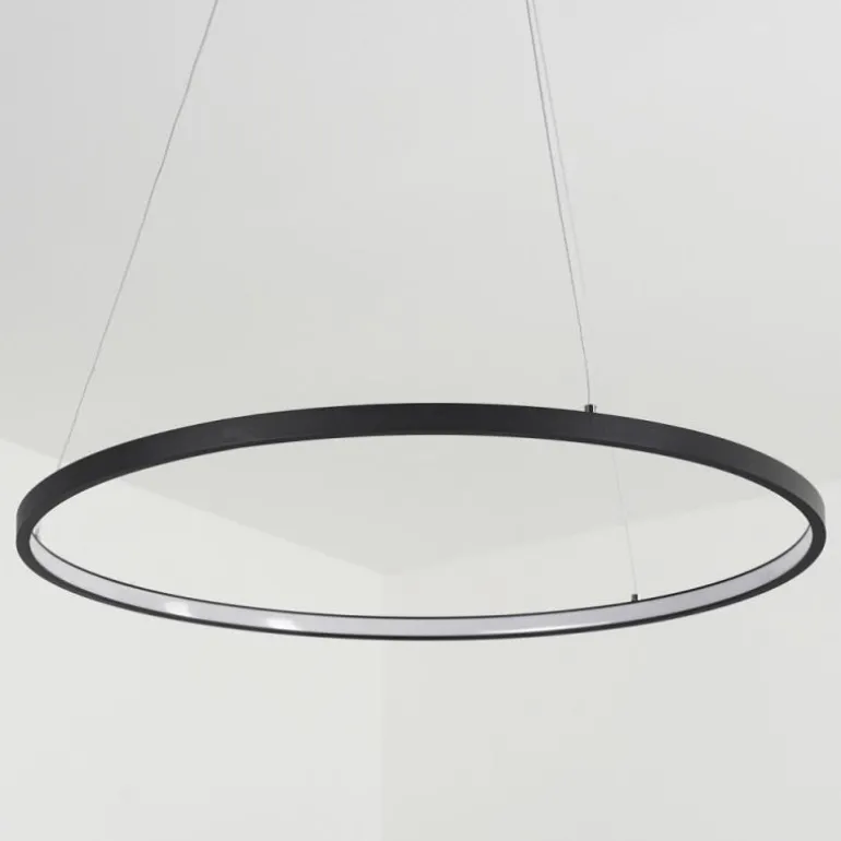 Suspension Calcium LED Noir, 1 lumière