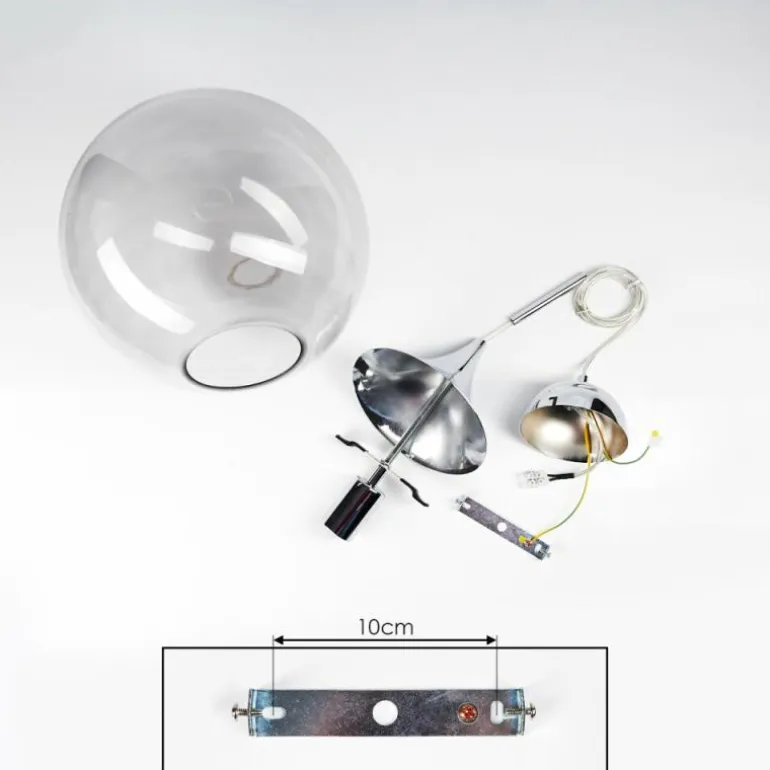 Suspension Calvisi Chrome, 1 lumière