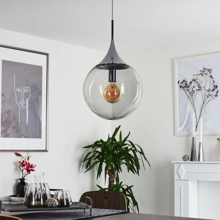 Suspension Calvisi Chrome, 1 lumière