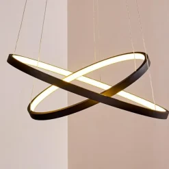 Suspension Canisteo LED Noir, 2 lumières