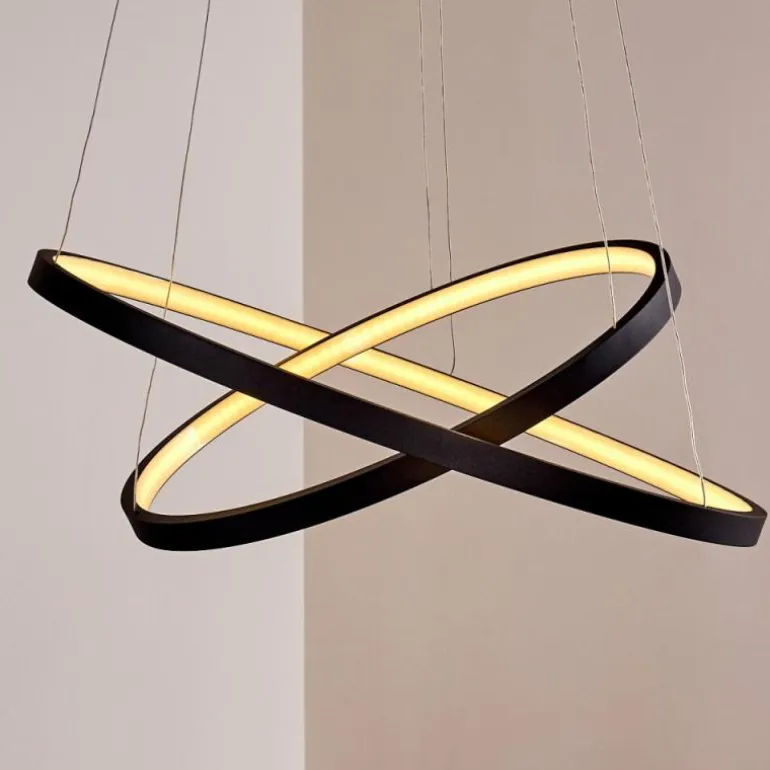 Suspension Canisteo LED Noir, 2 lumières
