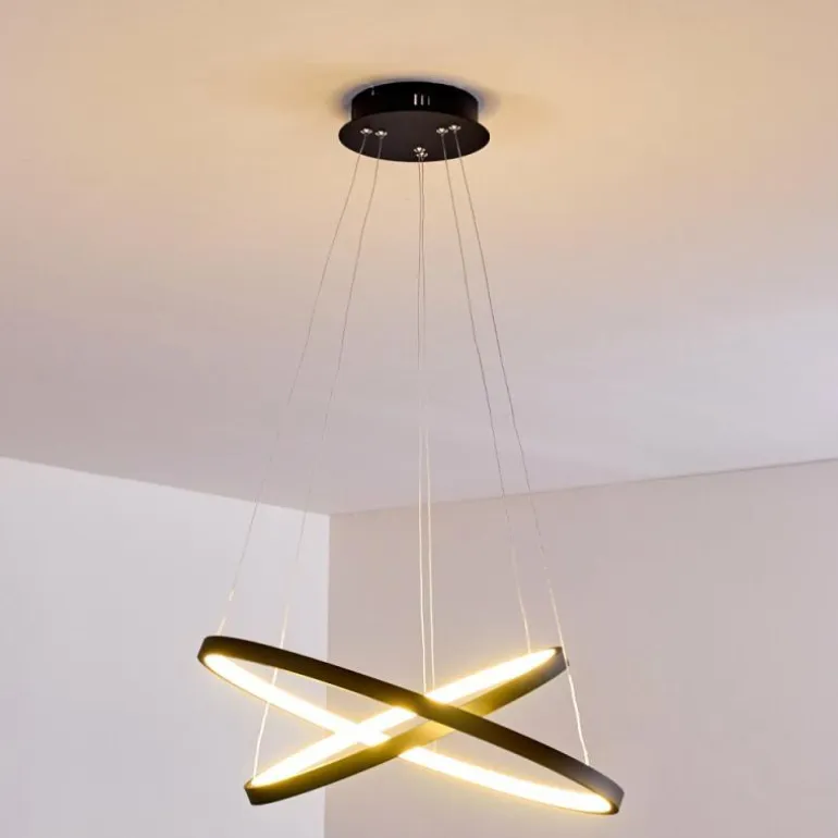 Suspension Canisteo LED Noir, 2 lumières