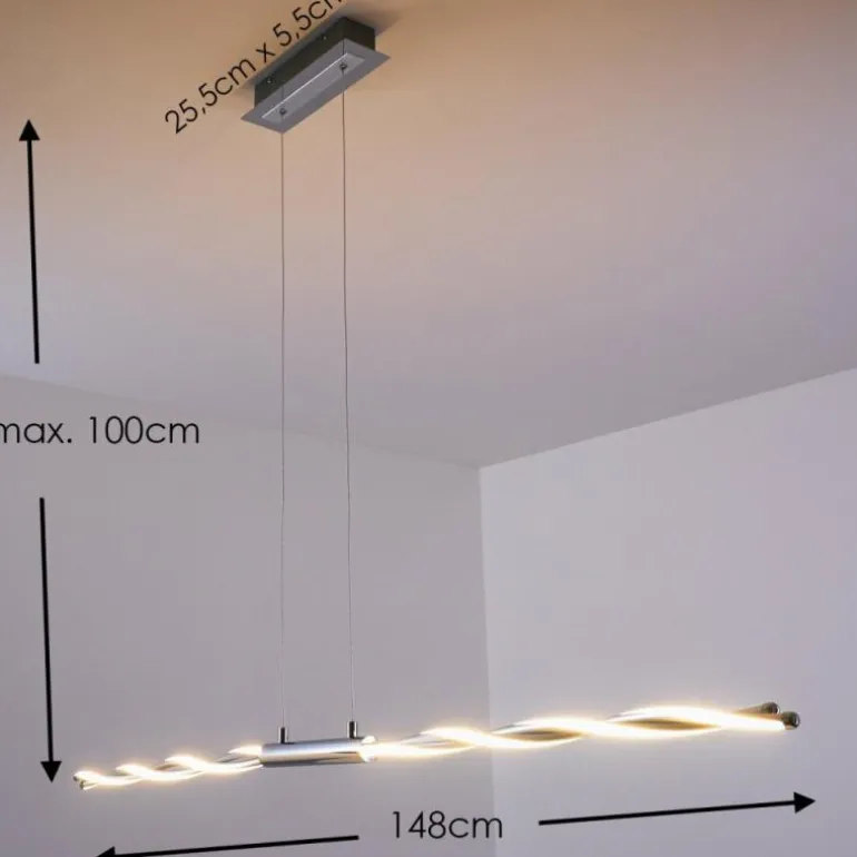 Suspension CARMACKS LED Chrome, 4 lumières