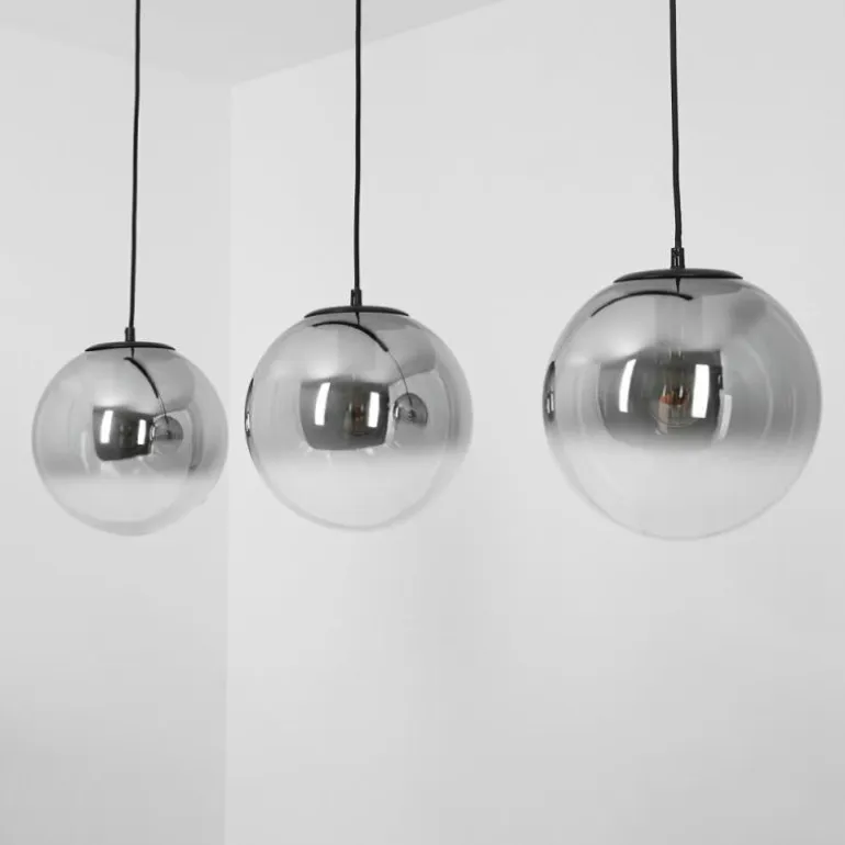 Suspension Cercado Noir, 3 lumières