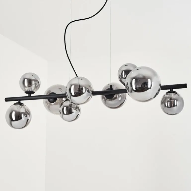 Suspension Chehalis LED Noir, 9 lumières