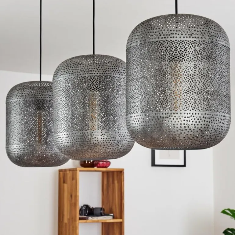 Suspension Chidu Gris, 3 lumières