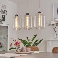 Suspension Chiedent Chrome, 3 lumières