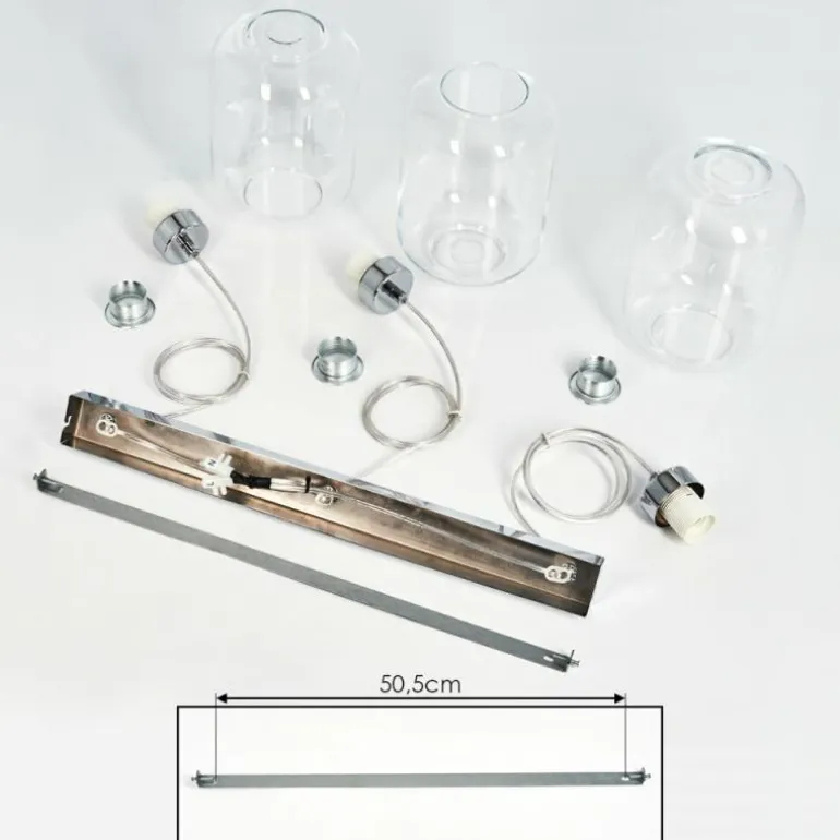 Suspension Chiedent Chrome, 3 lumières