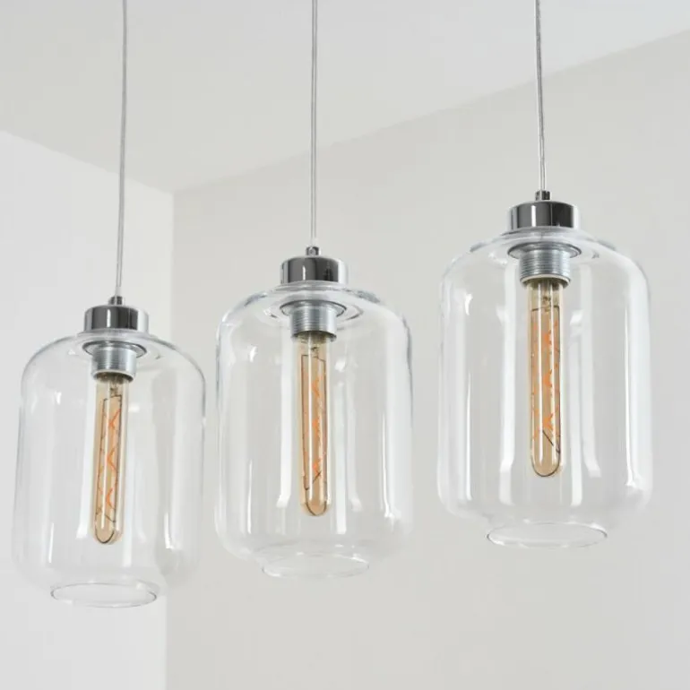 Suspension Chiedent Chrome, 3 lumières