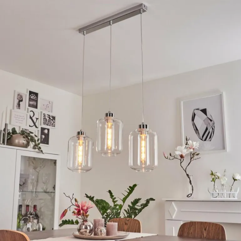 Suspension Chiedent Chrome, 3 lumières
