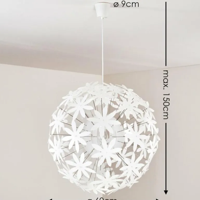 Suspension Chimore Blanc, 1 lumière