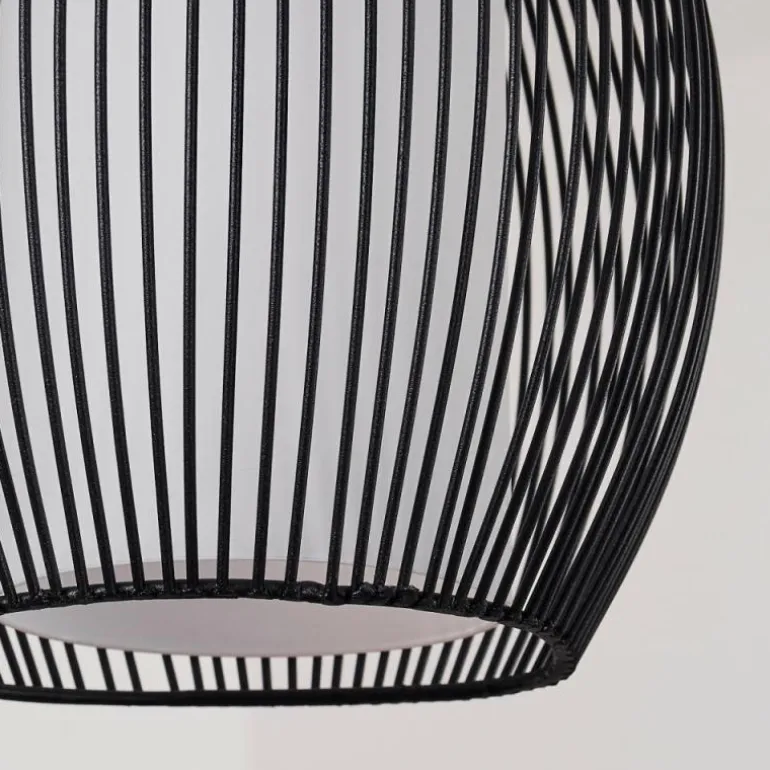Suspension Chipoc Noir, 3 lumières