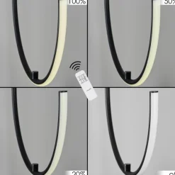 Suspension Chlak LED Noir, 2 lumières, Télécommandes