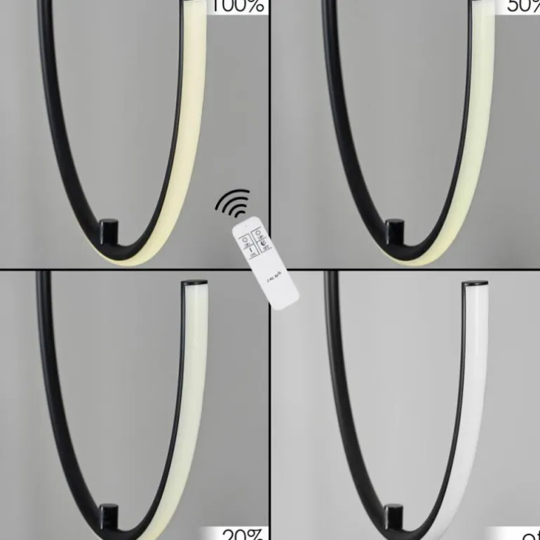 Suspension Chlak LED Noir, 2 lumières, Télécommandes