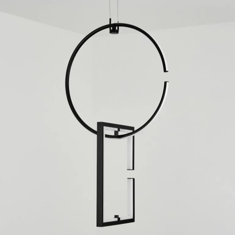 Suspension Chlak LED Noir, 2 lumières, Télécommandes