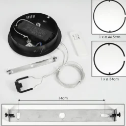 Suspension Chlak LED Noir, 2 lumières, Télécommandes