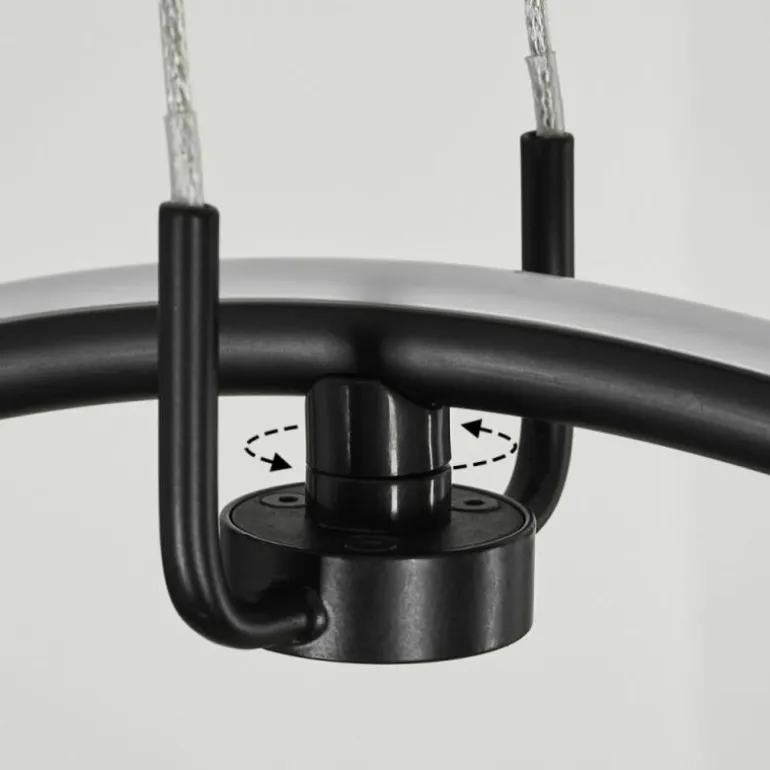 Suspension Chlak LED Noir, 3 lumières, Télécommandes