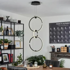 Suspension Chlak LED Noir, 3 lumières, Télécommandes