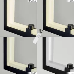 Suspension Chlak LED Noir, 3 lumières, Télécommandes